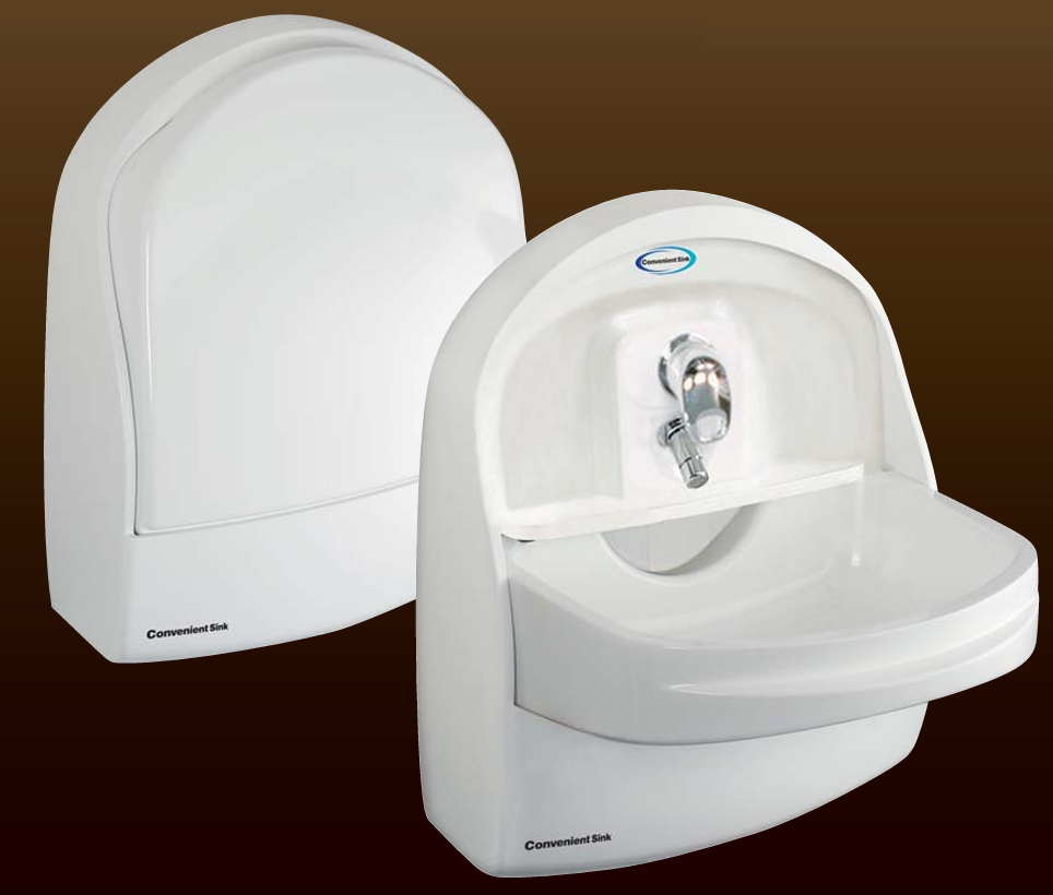 【在庫処分特価】折り畳み洗面器 単水栓タイプ コンビニエントシンク 水のみのタイプ 狭い場所への設置に 開閉式洗面器